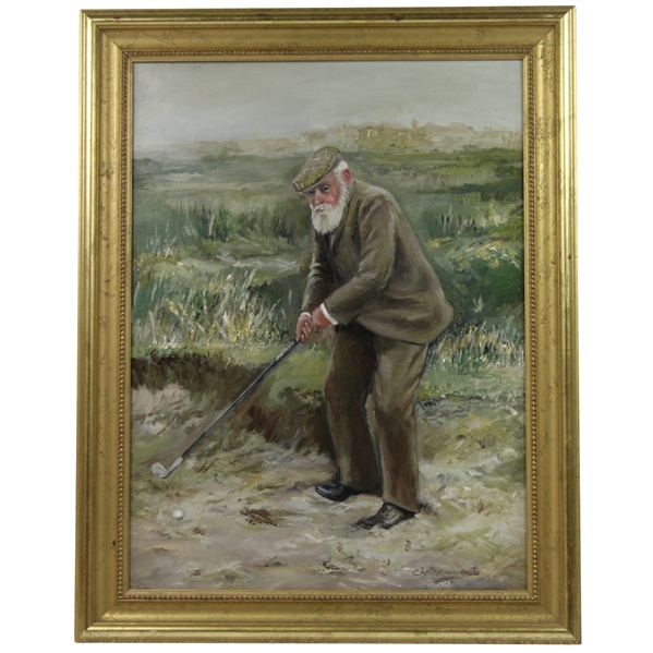 Old Tom Morris Oil on Canvas Painting by B. Chateauvert '95-ROTH COLLECTION