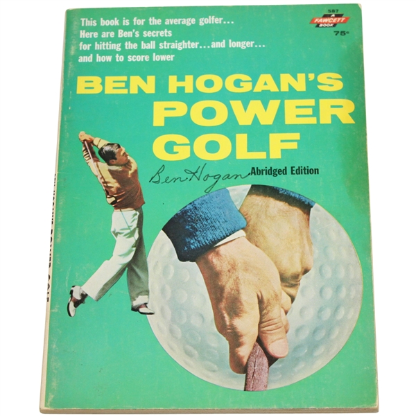 Ben Hogan Signed 'Ben Hogan's Power Golf' Soft Cover Edition JSA ALOA