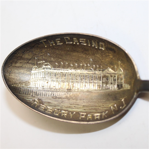 Sterling Silver Golf Themed Spoon The Casino Asbury Park, NJ-ROTH COLLECTION