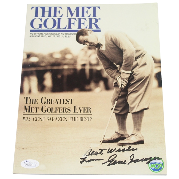 Gene Sarazen Signed The MET Golfer 5-6/1992 Vol. 10 No. 3 JSA #P36773