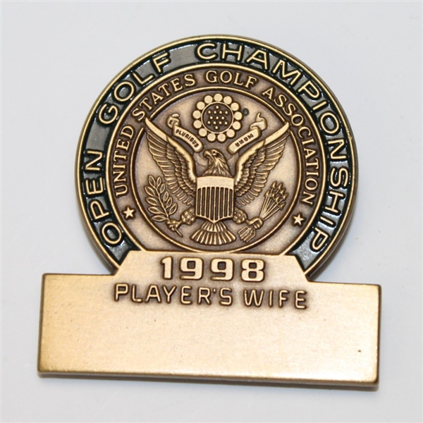 1998 US Open at Olympic Club Contestant Wife Badge - Steve Jones Collection