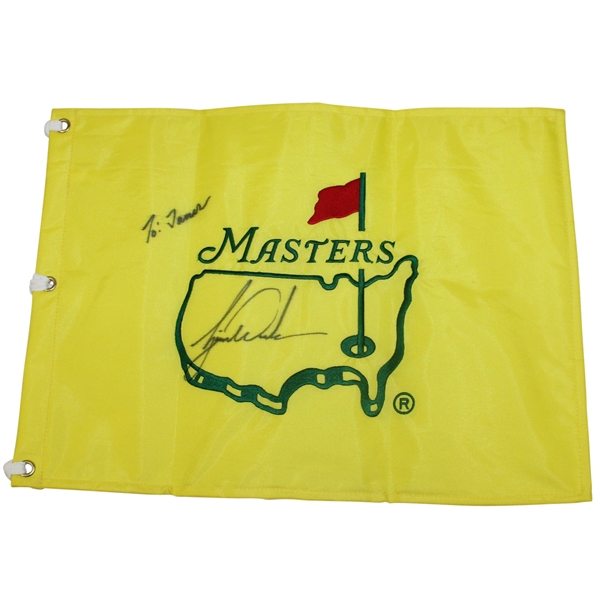 Tiger Woods Signed Undated Masters Flag- Personalized JSA # Y96164