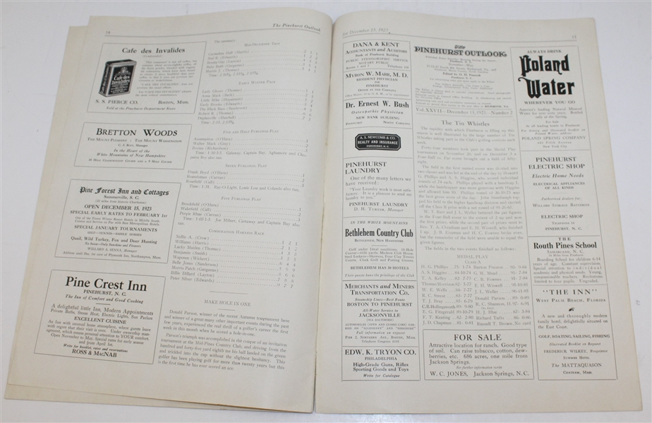The Pinehurst Outlook December 15, 1923 Magazine Issue Vol. XXVII Number 2