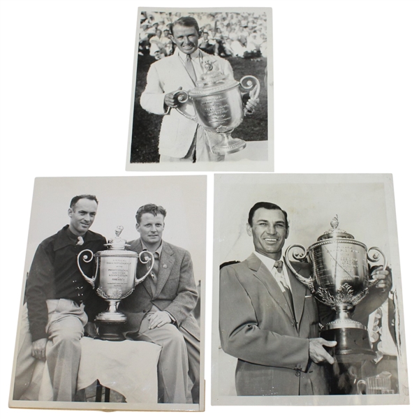 Ben Hogan, Paul Runyan, & Denny Shute Original PGA Championship Press Photos