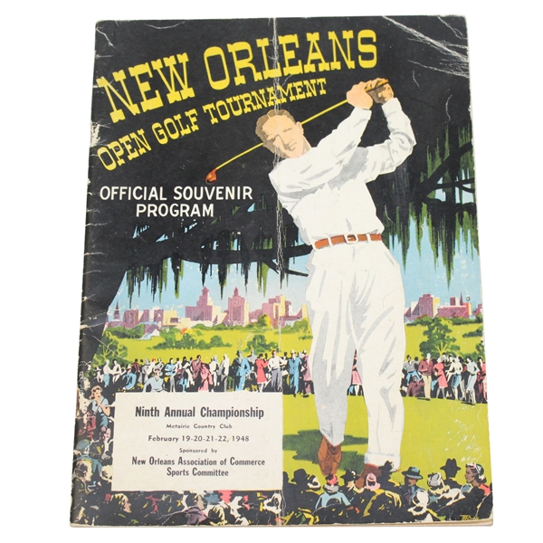 1948 New Orleans Golf Tournament Official Souvenir Program - Bob Hamilton Winner
