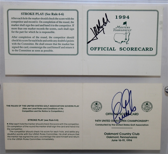 1994 Major Scorecards Signed by Each Winner JSA ALOA