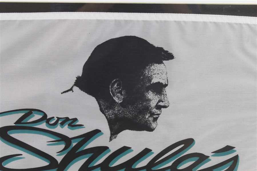 Don Shula Signed 1999 'Don Shula's Golf Club & Hotel' flag Display - Framed JSA ALOA