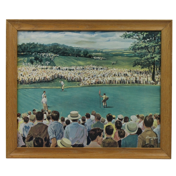 Dom Lupo Wood Framed Art Piece - Putting with Caddy