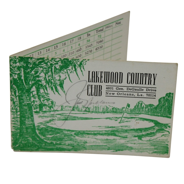 Jack Nicklaus Signed Vintage Lakewood Country Club Scorecard - Pencil Sig JSA ALOA