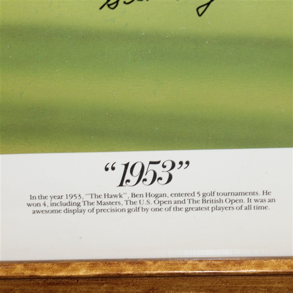 Ben Hogan Signed Ltd Edition Artist Signed Zuniga Print #84 - Framed JSA ALOA