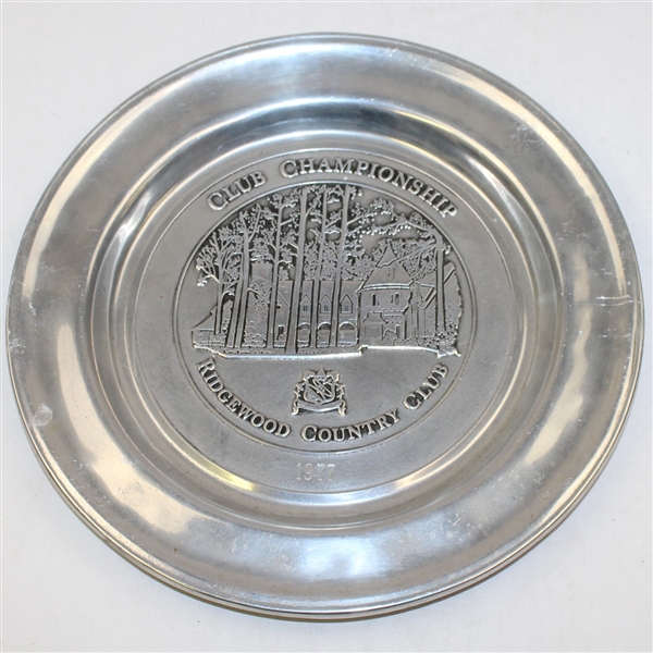 1977 Club Championship at Ridgewood Country Club Pewter Plate