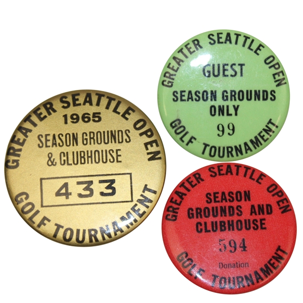 Greater Seattle Open Badges- 1965 and Undated