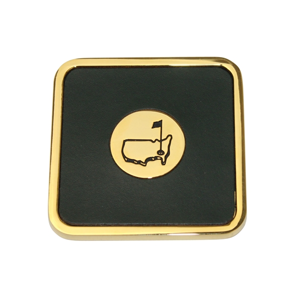 Augusta National Brass and Leather Coaster