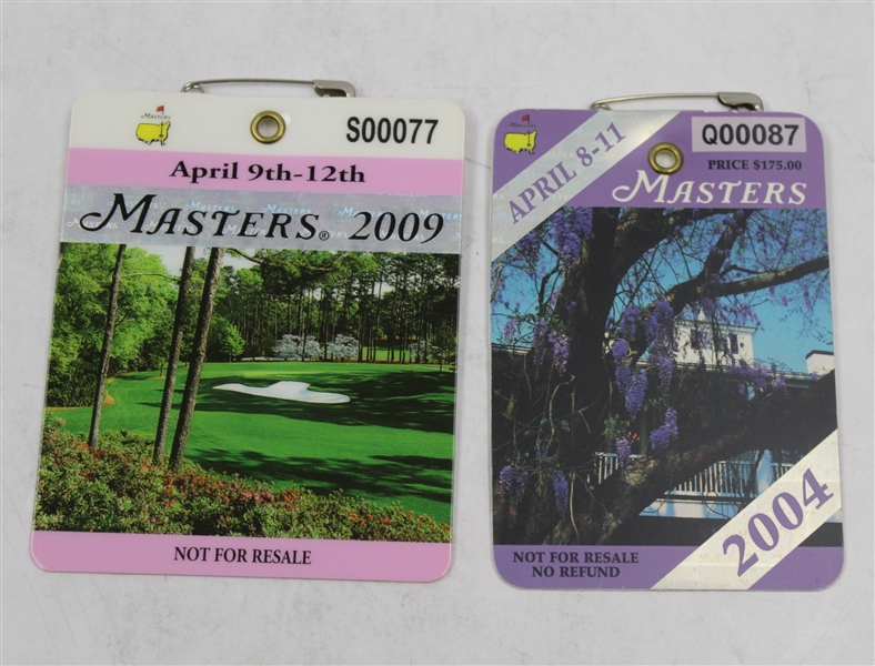 Masters Series Badges- 2000-2009- Multiple Woods and Mickelson Wins