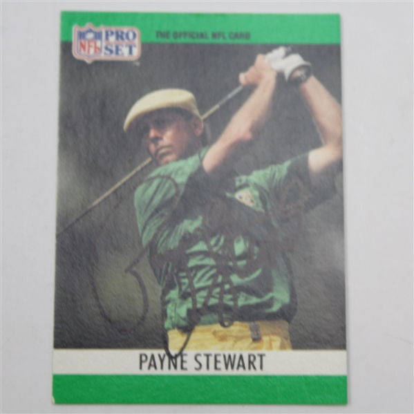 Payne Stewart Signed Golf Card- JSA K89806
