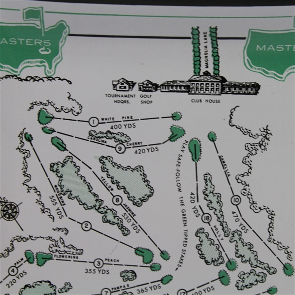 Masters Tournament Ashtray- Course Layout