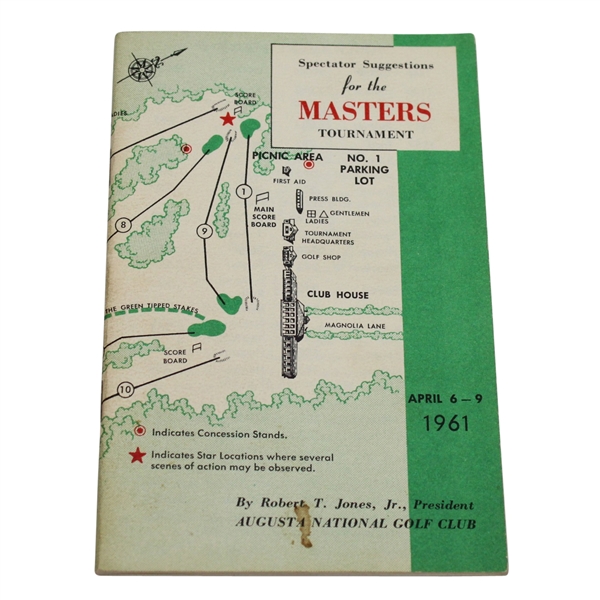 1961 Masters Spectators Guide- Gary Player Win