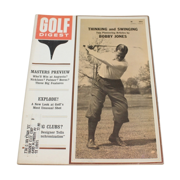 Golf Digest April 1964 Magazine - Bobby Jones On Cover-ROTH COLLECTION