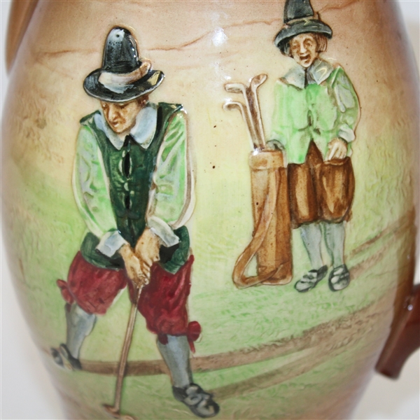 Royal Doulton Kingsware Pitcher- Golfer and Caddy- R. WAYNE PERKINS COLLECTION