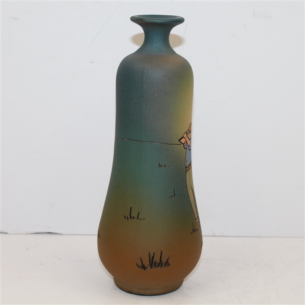 Weller Dickensware Vase- Male Golfer- R. WAYNE PERKINS COLLECTION