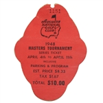 1948 Masters Tournament Series Badge #1151 - Claude Harmon Winner- Seldom Offered 