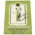 Arnold Palmer Signed 1950 US Amateur at Minneapolis Golf Club Program JSA ALOA