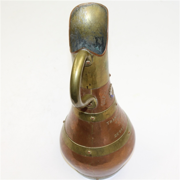 1907 Golf Club of Glen Ridge Thanksgiving Day 2nd Best Net Score Pitcher Trophy - ROTH COLLECTION
