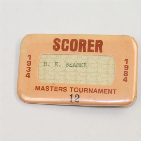 1984 Masters Scorer Badge #12 - Ben Crenshaw First Masters Win