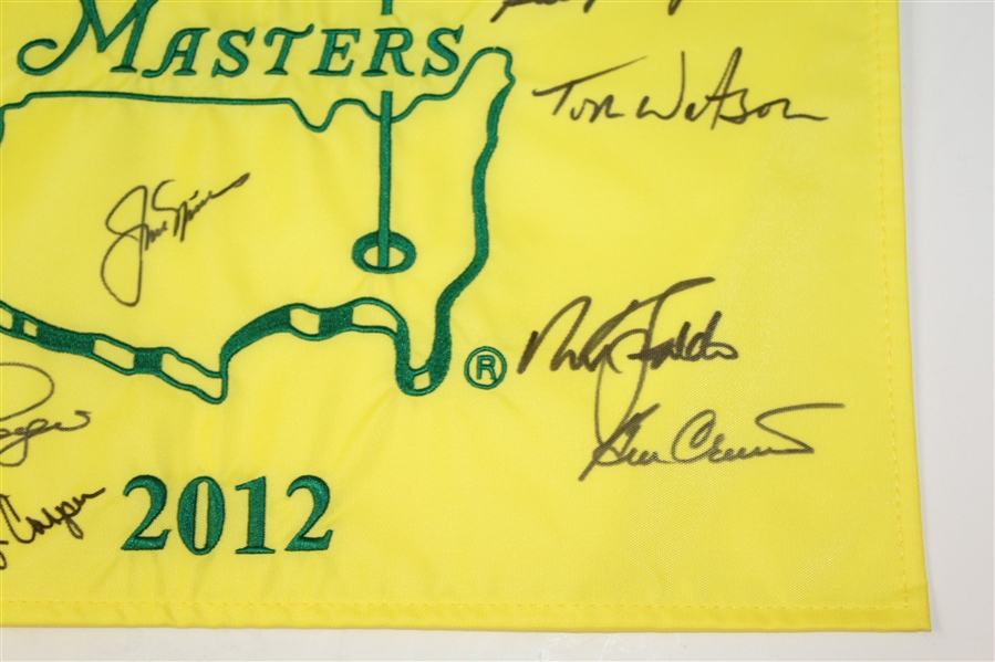 2012 Masters Par 3 Contest Flag Champs Flag including Big Three, Watson, and Others JSA ALOA