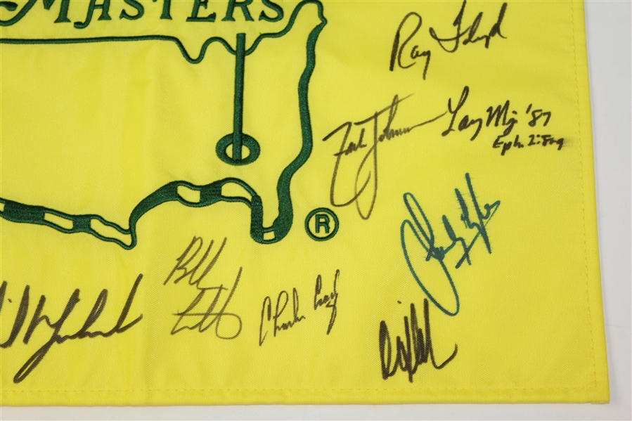 2015 Masters Champs Dinner Flag Signed by 20 Masters Champs JSA ALOA