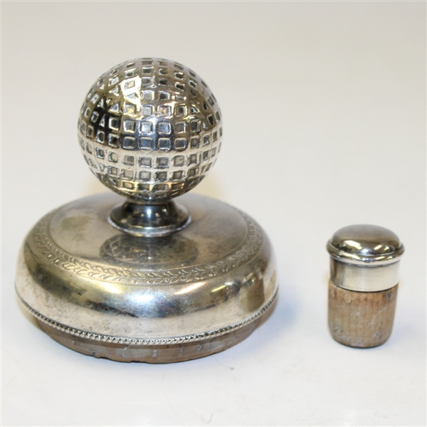 Silver Golf Themed Pitcher- Golf Ball Accent on Lid- ROTH COLLECTION