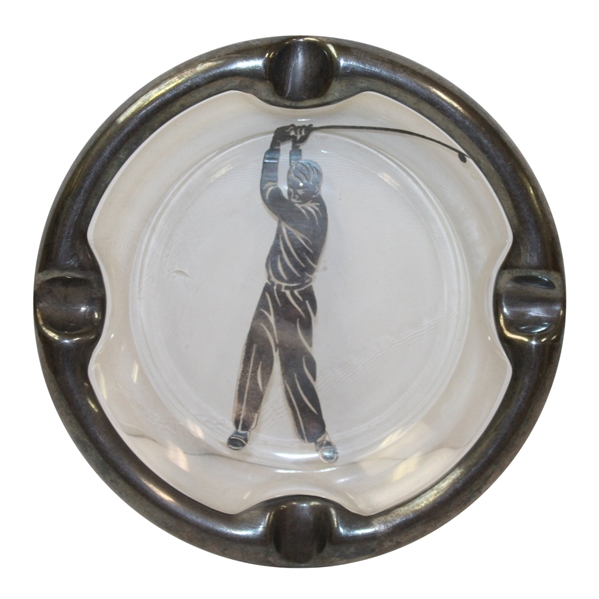 Ash Tray Depicting Golfer Mid-Swing- ROTH COLLECTION