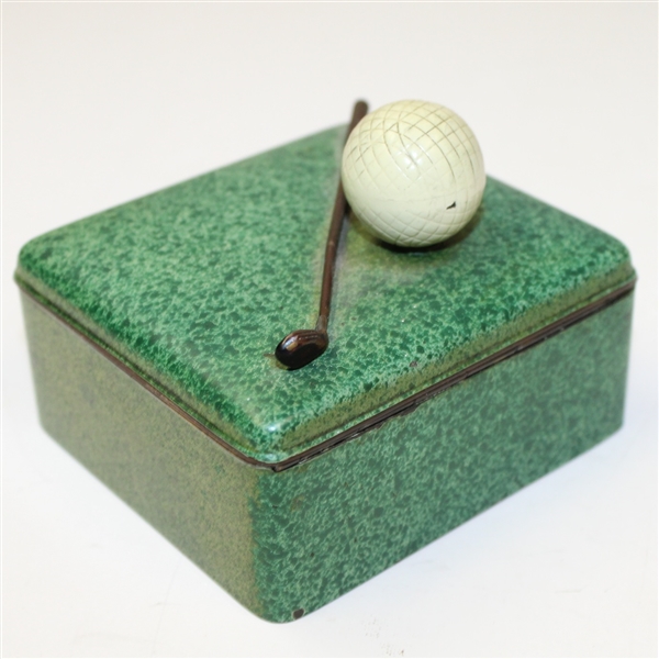 Metal Case- Golf Club and Gold Ball on Lid- ROTH COLLECTION