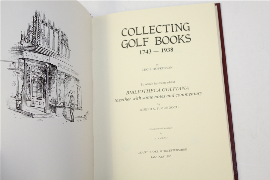 Collecting Golf Books 1743-1938 by Cecil Hopkinson - Shirley Grant Signed Ltd Ed #176/250