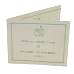 1956 Masters Tournament Official Score Card - Unused