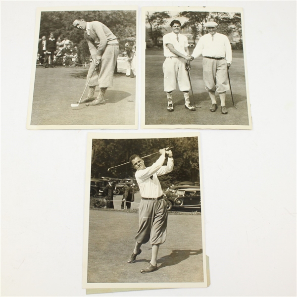 Lot of 7 Original Press Photos from 1930 US Amateur at Merion - Jones Completes Grand Slam