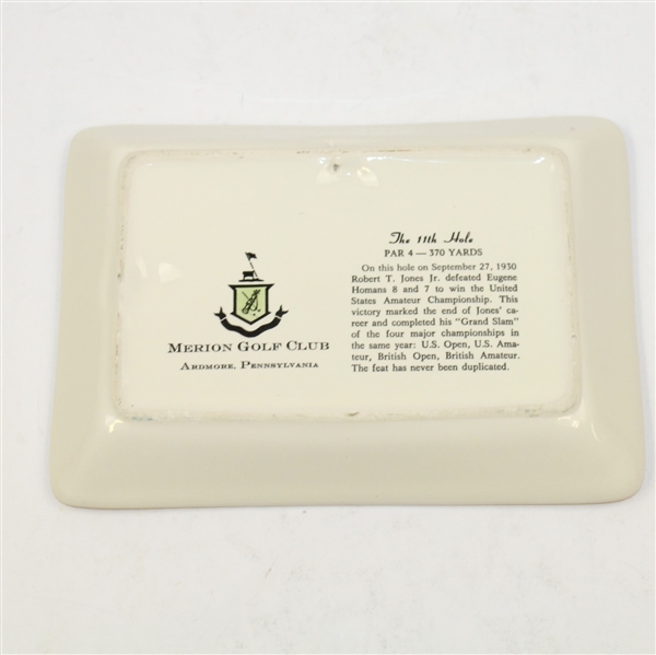 1971 US Open Championship at Merion Committeman Ceramic Dish - 11th Hole -ROBERT SOMMERS COLLECTION