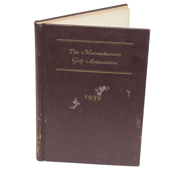 1939 The Massachusetts Golf Association Booklet -ROBERT SOMMERS COLLECTION