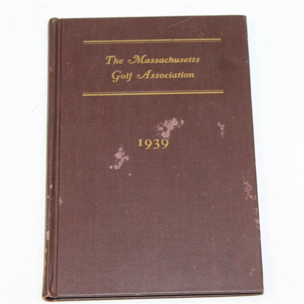 1939 The Massachusetts Golf Association Booklet -ROBERT SOMMERS COLLECTION