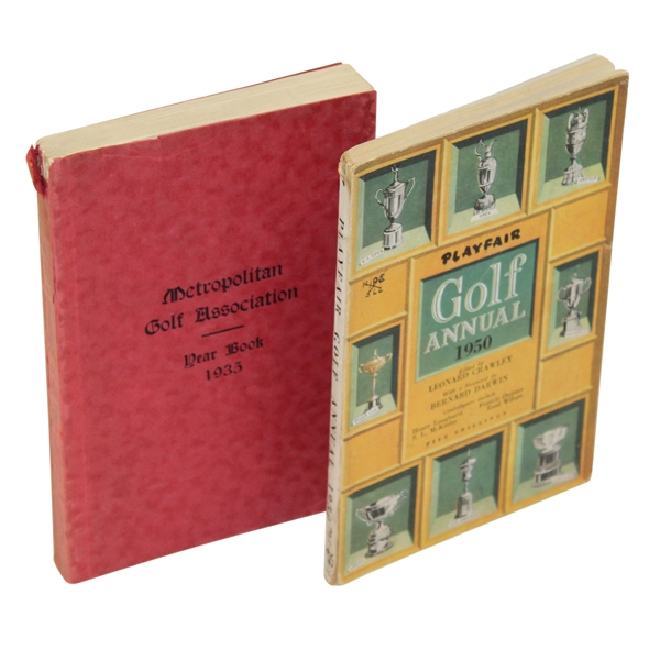 1935 Metropolitan Golf Association Year Book & 1950 Playfair Golf Annual -ROBERT SOMMERS COLLECTION