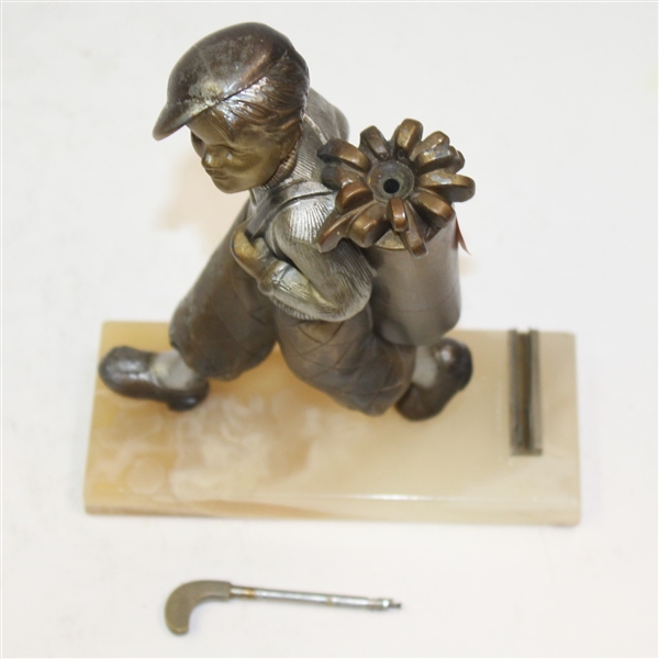 Austrian Bronze Caddy on Marble Base - R. WAYNE PERKINS COLLECTION