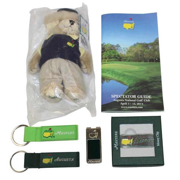 Masters Items: Money Clips, Key Chains, 2007 Bear, and 2014 Spec Guide 