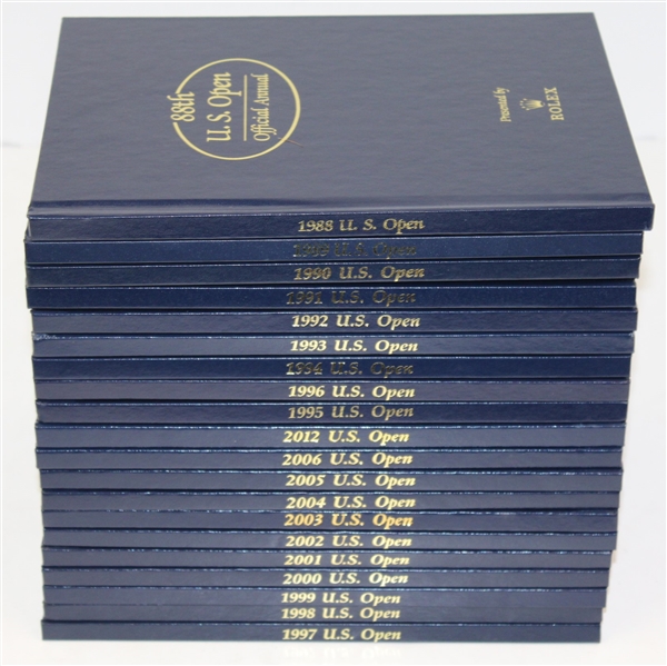 The US Open Complete Set of 20 Rolex Annuals from 1988-2006 and 2012 -ROBERT SOMMERS COLLECTION