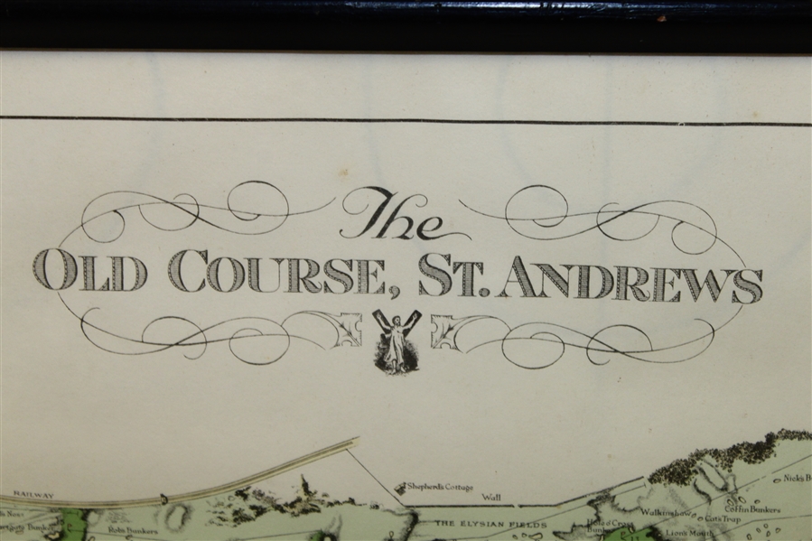 The Old Course St. Andrews Map Surveyed & Depicted by A. MacKenzie - Print - Framed -ROBERT SOMMERS COLLECTION