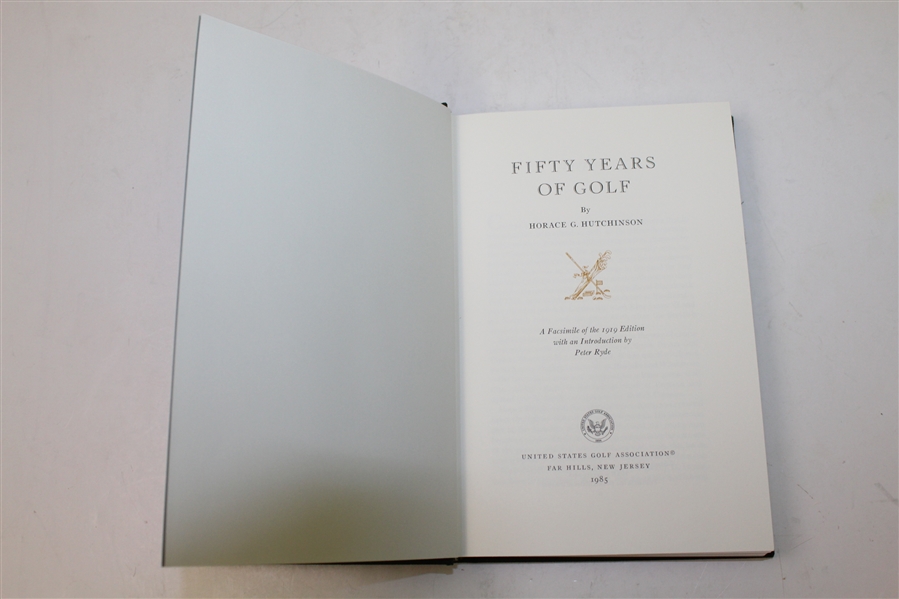 'Fifty Years of Golf' by Horace G. Hutchinson Ltd Ed USGA Re-print with Slip Case -ROBERT SOMMERS COLLECTION