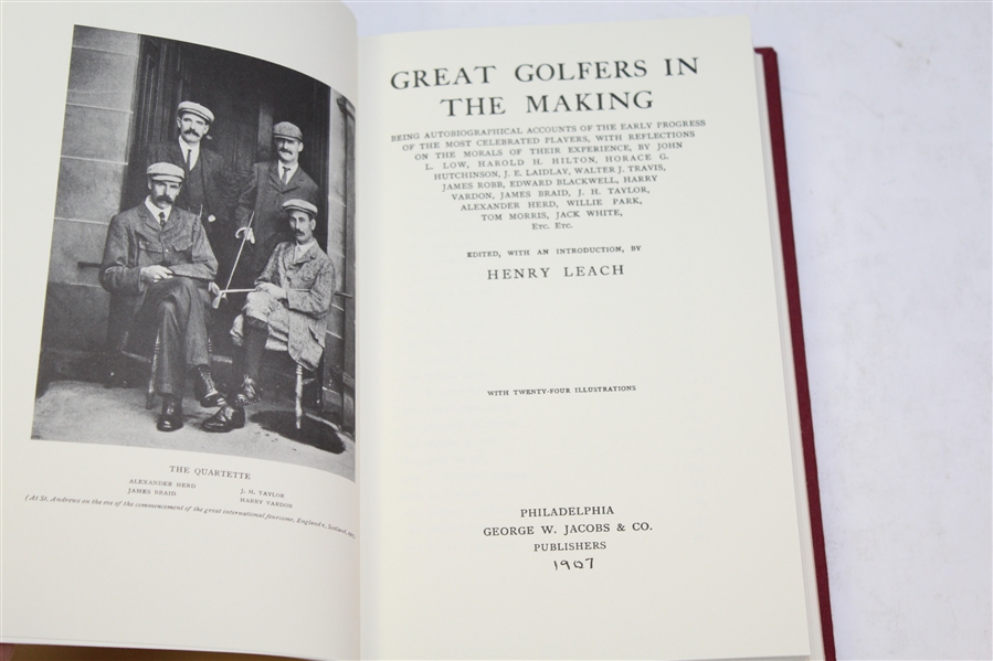 'Great Golfers in the Making' by Henry Leach Ltd Ed USGA Re-print with Slip Case -ROBERT SOMMERS COLLECTION