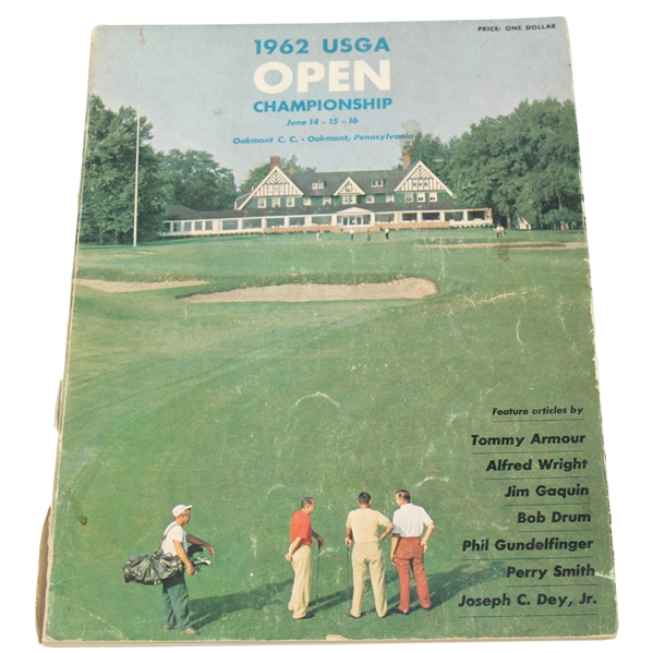 1962 US Open at Oakmont Program - Nicklaus First Professional Win