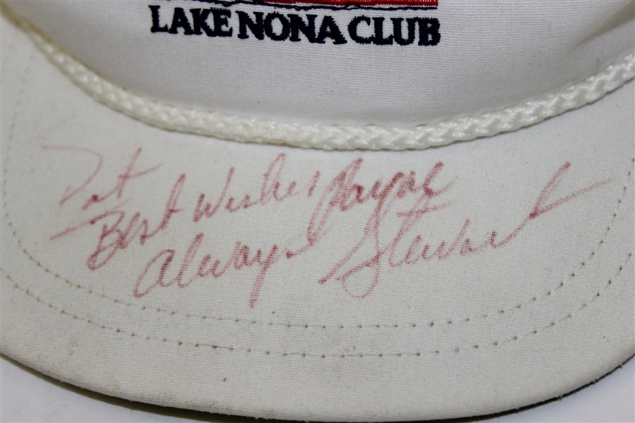 Payne Stewart Signed 'World Cup Golf' White Lake Nona Hat JSA ALOA