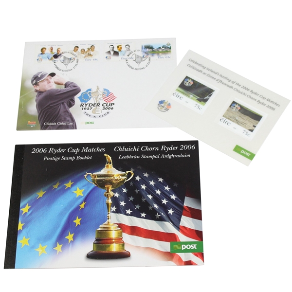 2006 Ryder Cup FDC with Lenticular Stamps and Full Set of Stamps Booklet