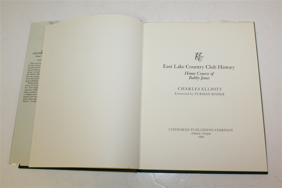 'East Lake Country Club History - Home Course of Bobby Jones' Book by Charles Elliot
